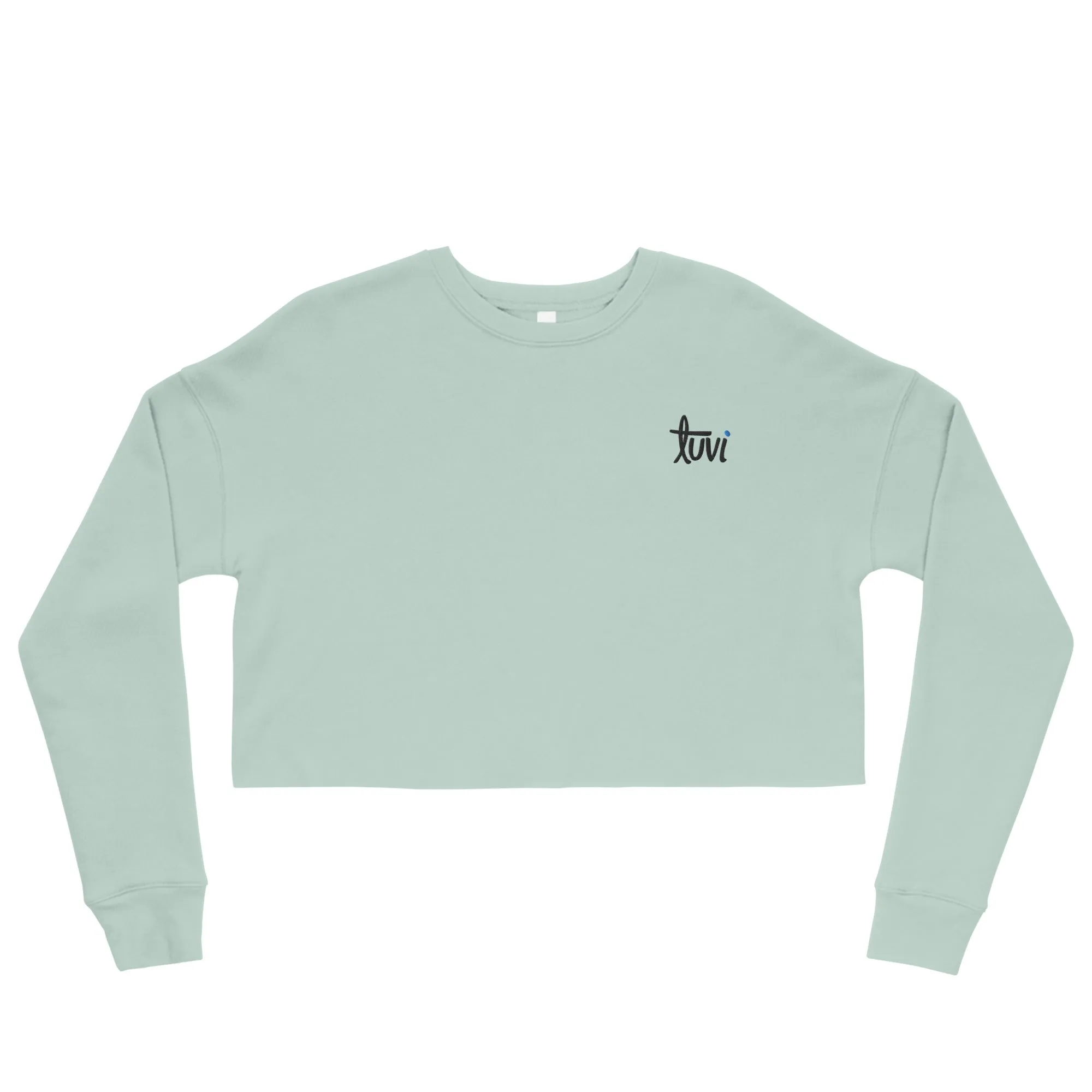 tūvi life Embroidered Fleece Crop Sweatshirt