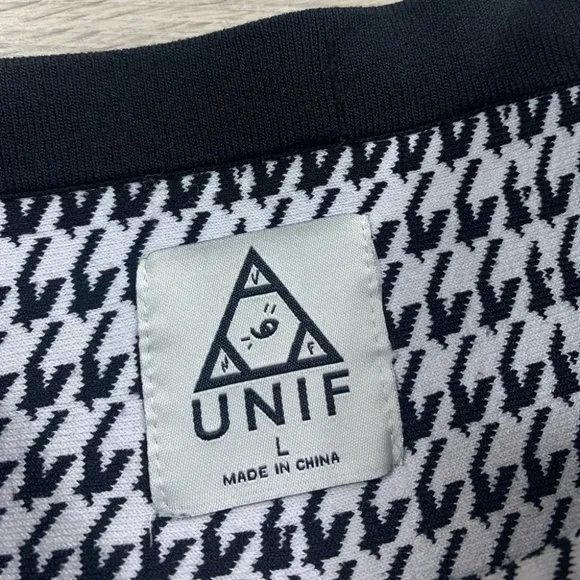 UNIF Badsport knit Black White Houndstooth Skirt