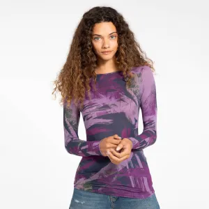 Untitled Second Skin Raw Edge Top in Wine/Aged Grape by AMD Designs