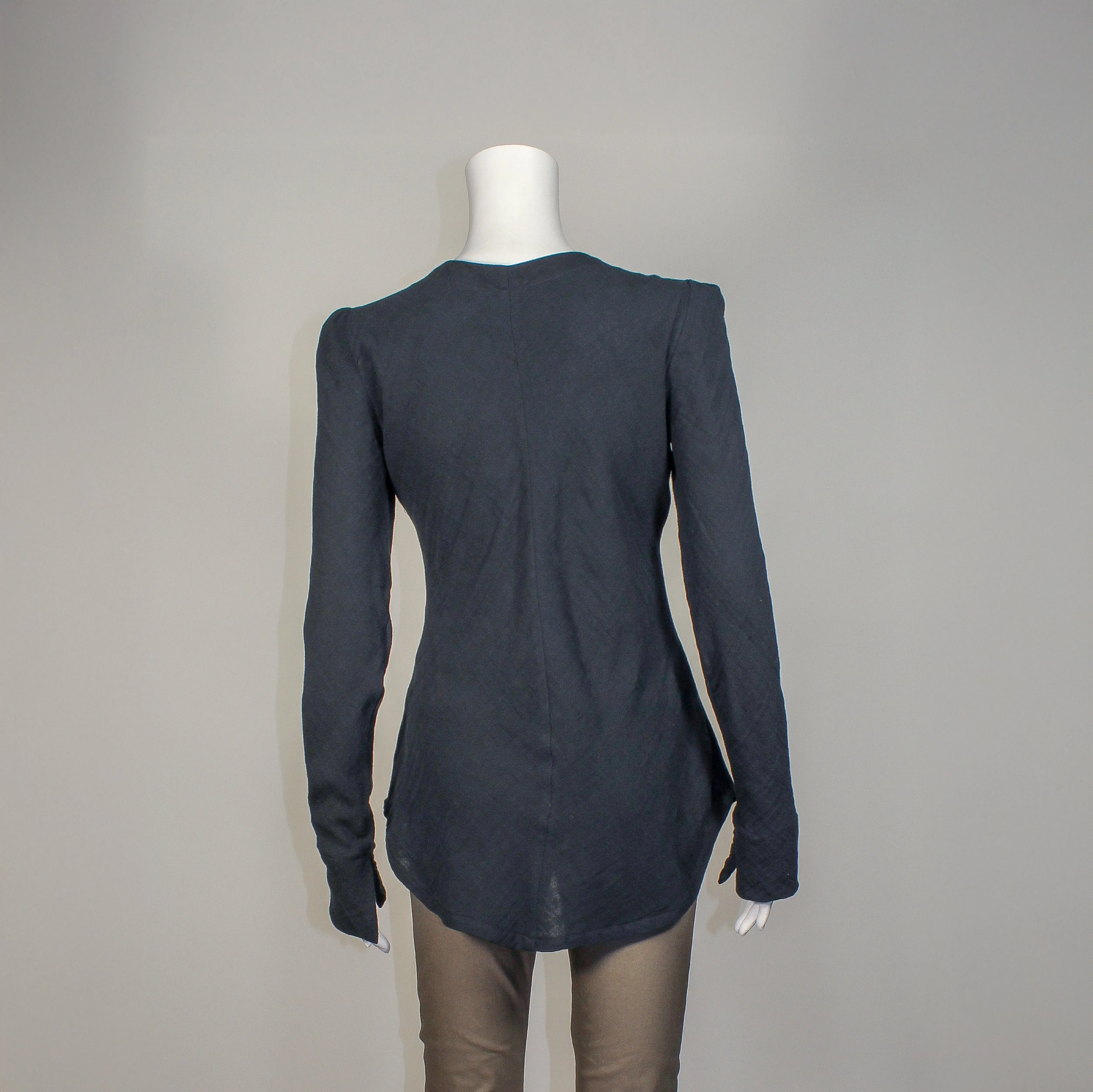 V Neck Shirt in Black by Kim Schalk