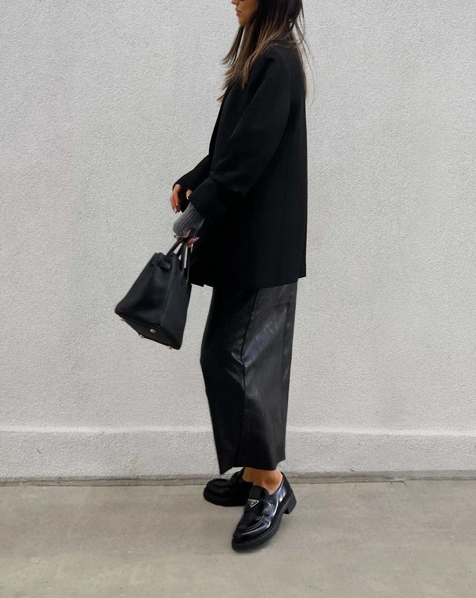 Vegan Leather Skirt in Black