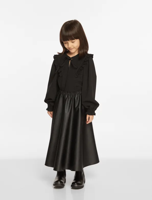 Venera Arapu Midi Leather Skirt