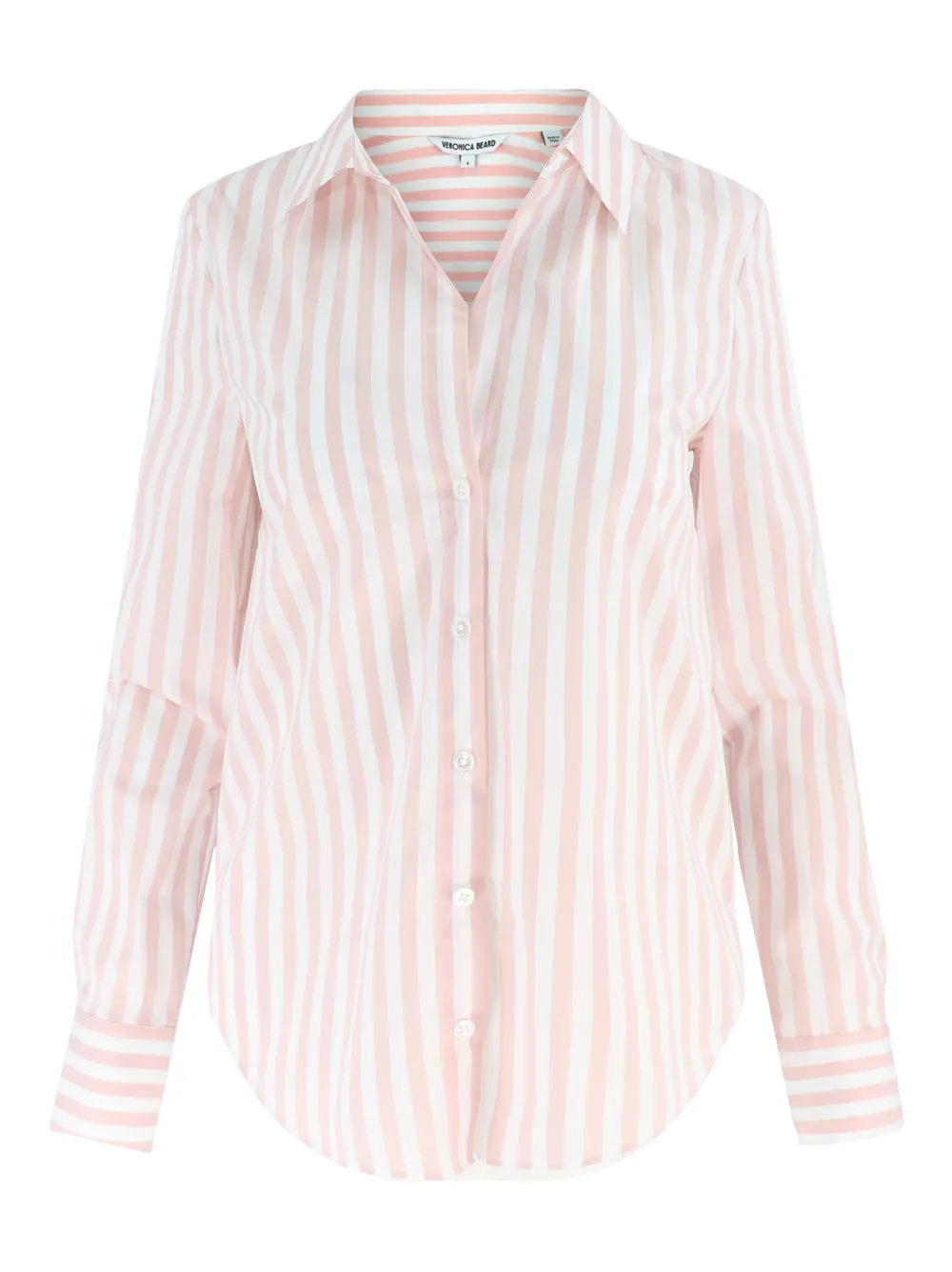 Veronica Beard Amelia Shirt in Pink Shell/White