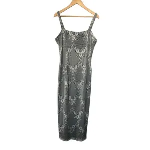 Vintage 90s Helen Blake Lace Overlay Column Dress Size 12