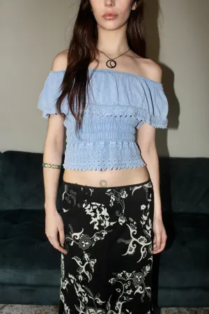 Vintage 90s Prairie Off the Shoulder Top (S)
