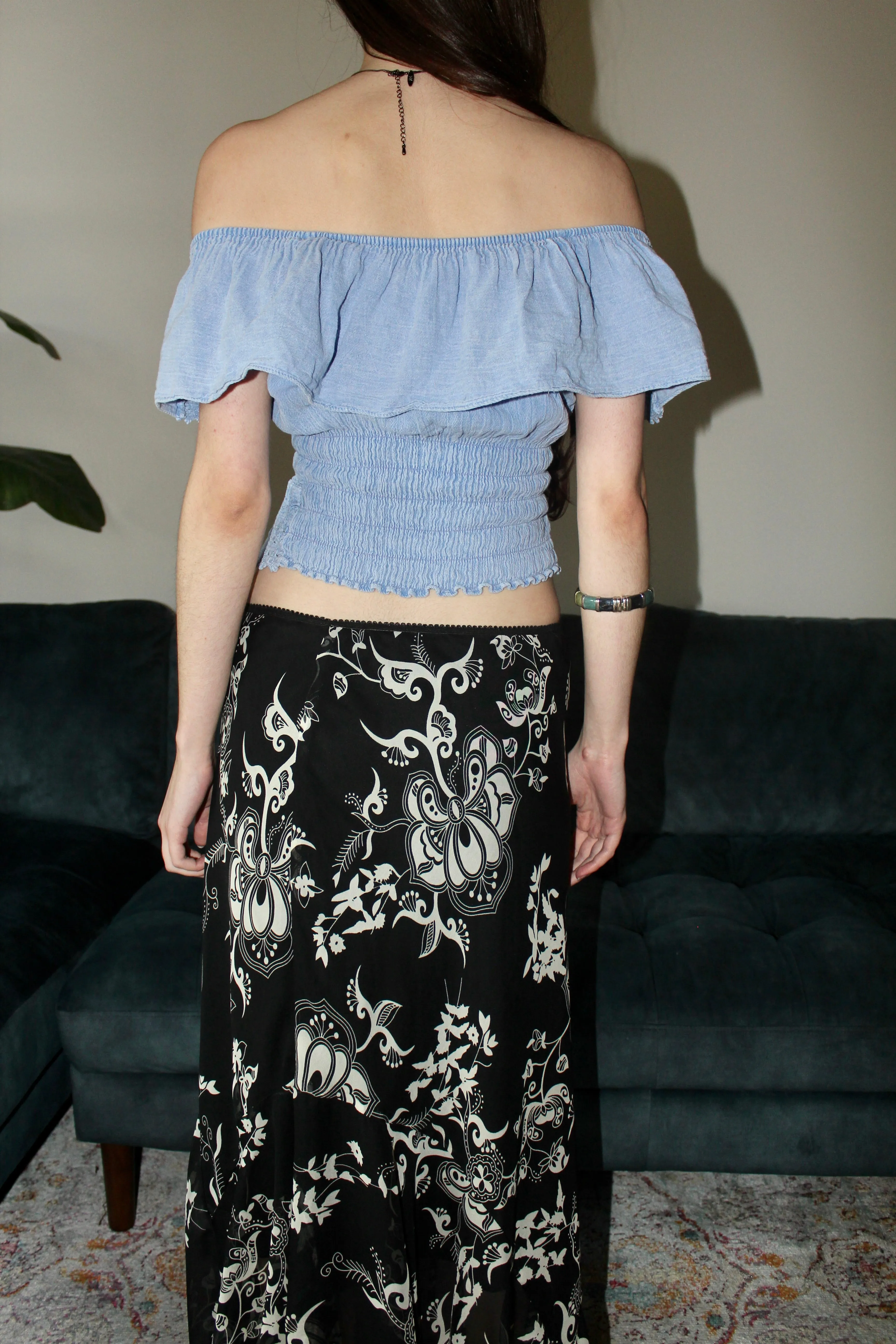 Vintage 90s Prairie Off the Shoulder Top (S)
