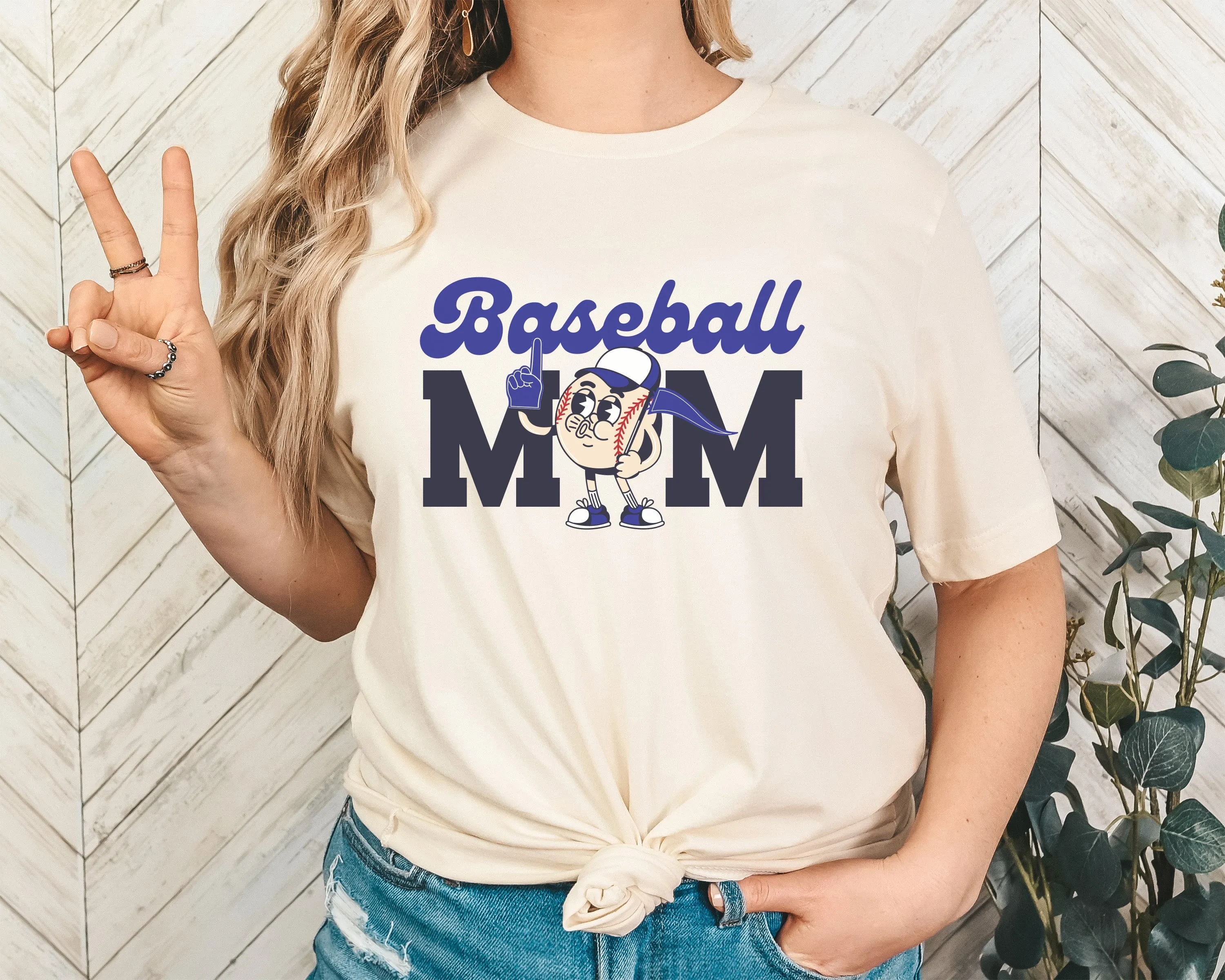 Vintage Baseball Mom Graphic Tee