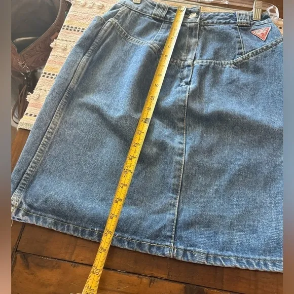 Vintage high waisted guess denim jean skirt