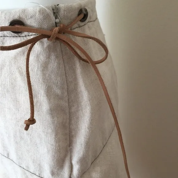 VTG DKNY Jeans beige linen skirt set