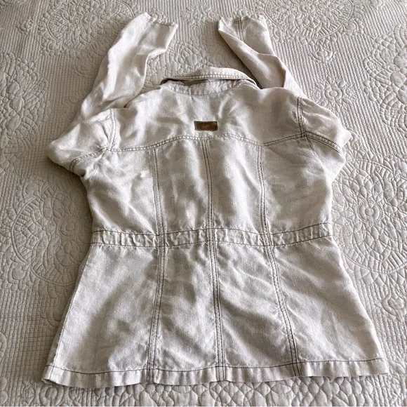 VTG DKNY Jeans beige linen skirt set