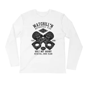 Watchill’n ‘Built Not Bought’ Premium Long Sleeve Fitted Crew (Black)
