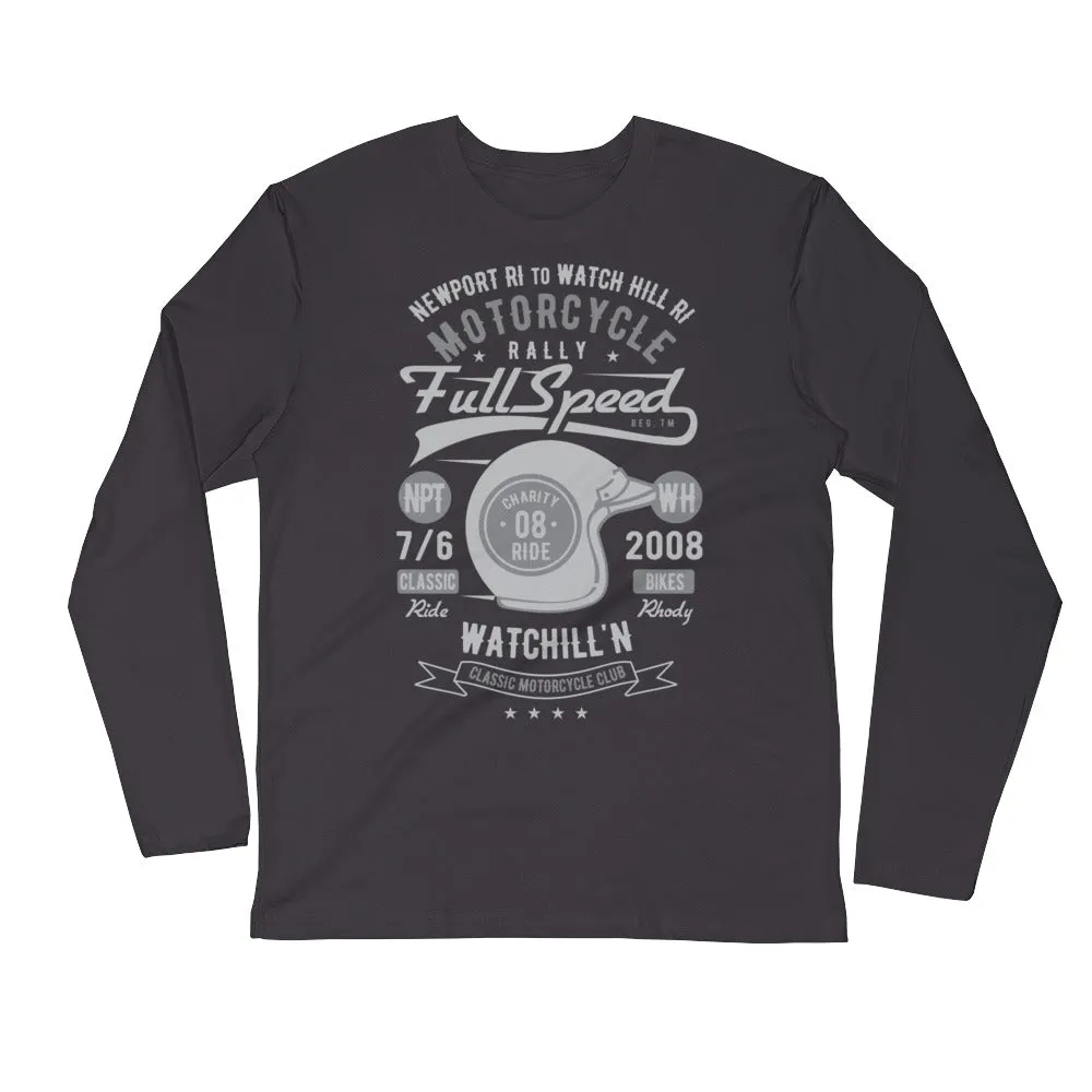 Watchill’n ‘Full Speed’ Premium Long Sleeve Fitted Crew (Grey)