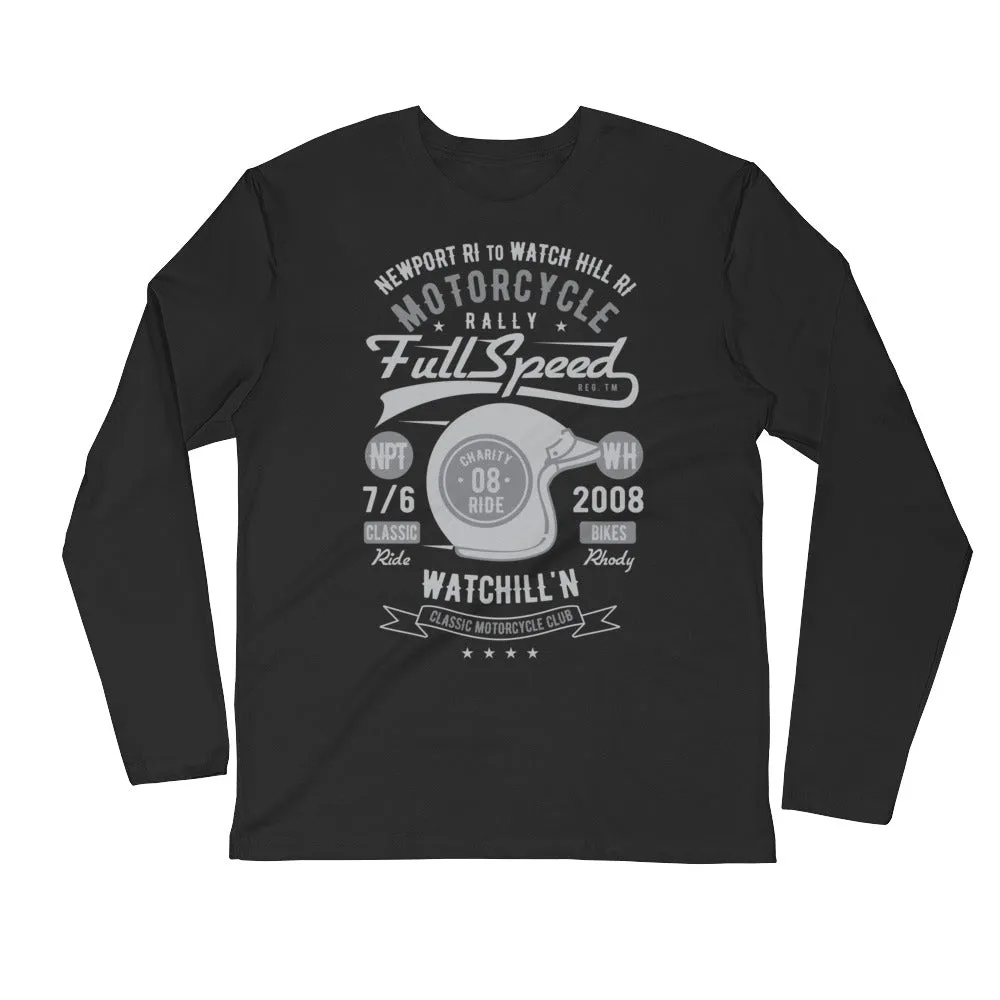 Watchill’n ‘Full Speed’ Premium Long Sleeve Fitted Crew (Grey)