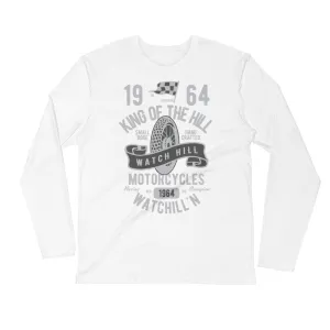 Watchill’n ‘King of the Hill’ Premium Long Sleeve Fitted Crew (Grey)