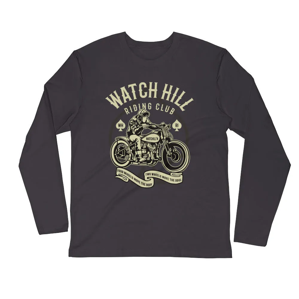 Watchill’n ‘Racing Club’ Premium Long Sleeve Fitted Crew (Tan)