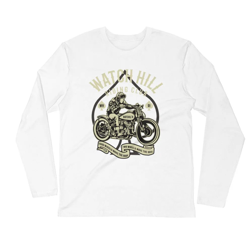 Watchill’n ‘Racing Club’ Premium Long Sleeve Fitted Crew (Tan)