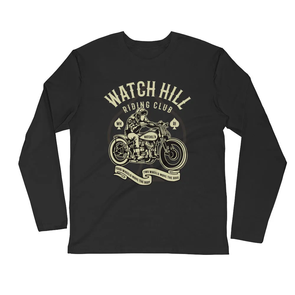 Watchill’n ‘Racing Club’ Premium Long Sleeve Fitted Crew (Tan)