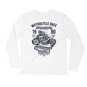 Watchill’n ‘Speedway’ Premium Long Sleeve Fitted Crew (Navy)