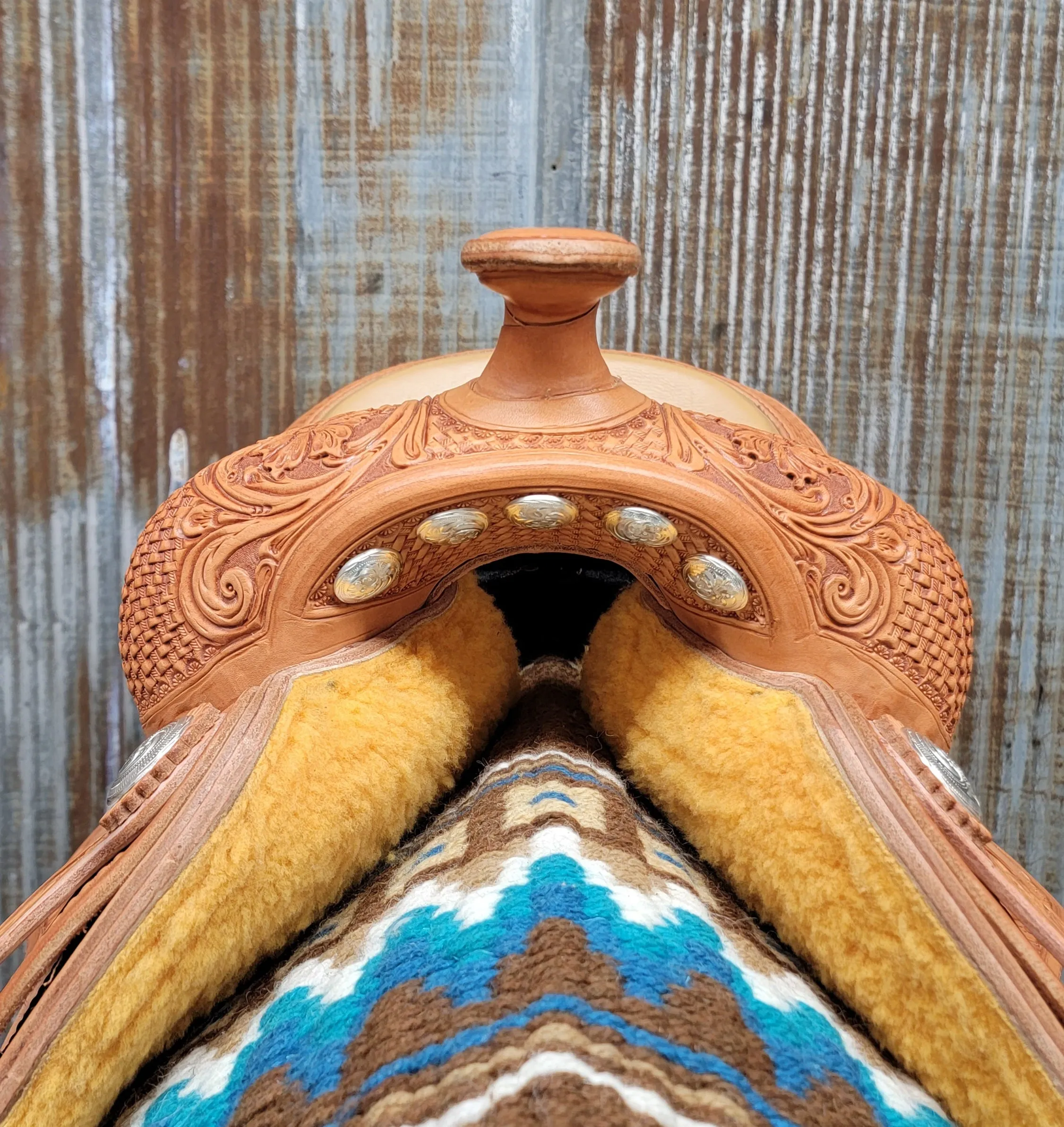 West 20 Custom Golden Reining Saddle by RW Bowman