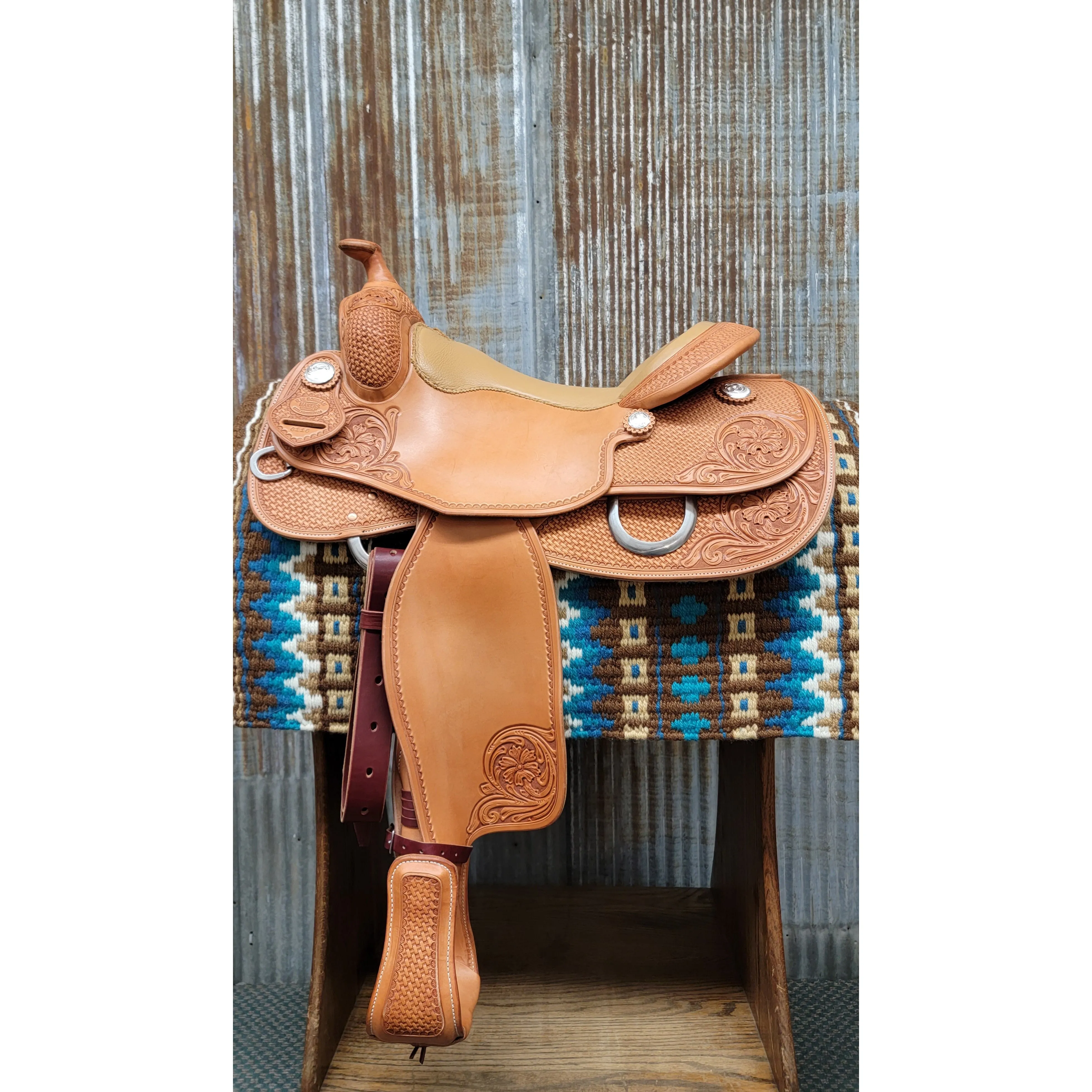 West 20 Custom Golden Reining Saddle by RW Bowman