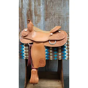 West 20 Custom Golden Reining Saddle by RW Bowman