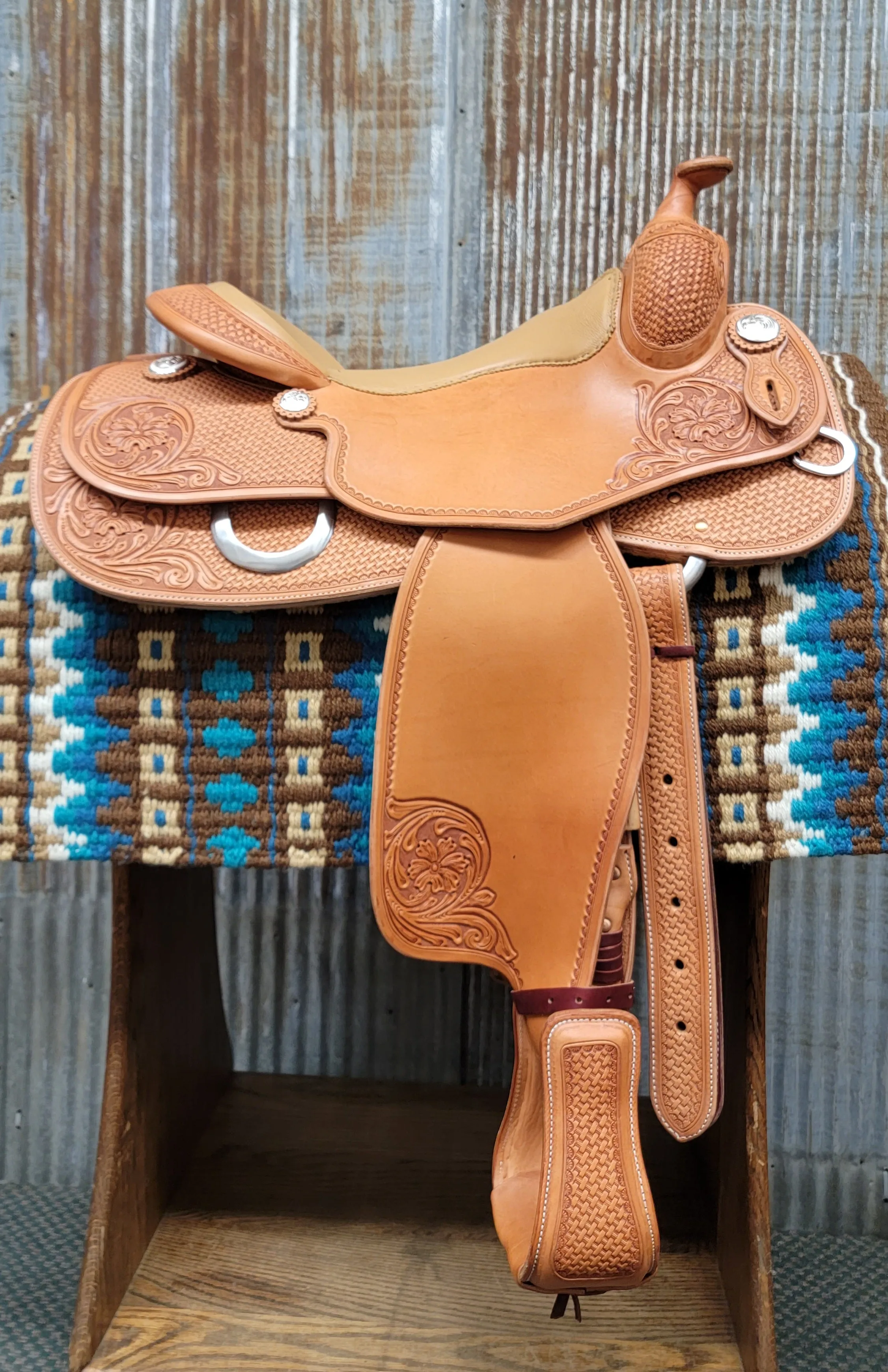 West 20 Custom Golden Reining Saddle by RW Bowman