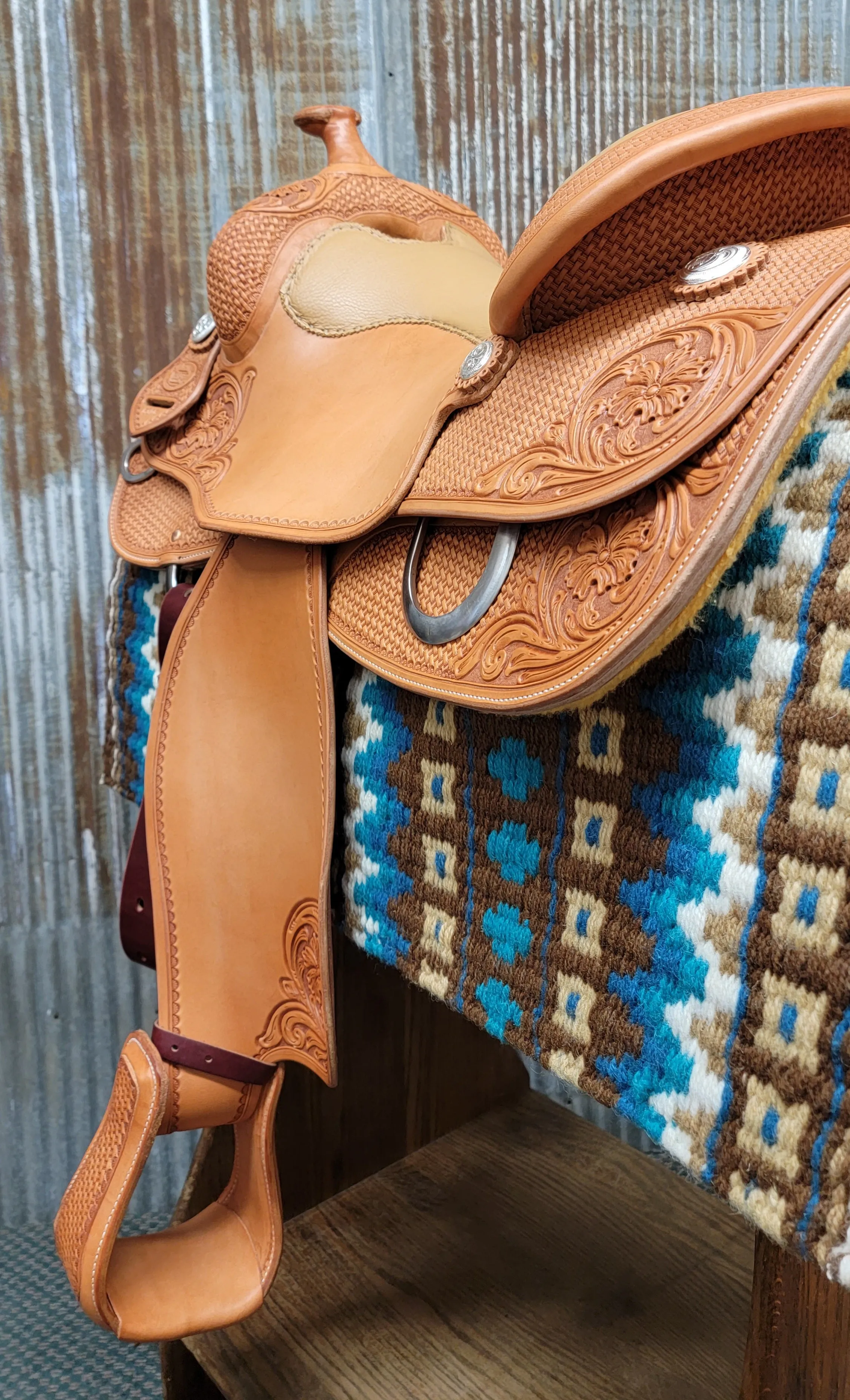West 20 Custom Golden Reining Saddle by RW Bowman