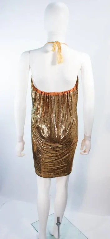 WHITING & DAVIS Gold Mesh Dress or Skirt with Tassel