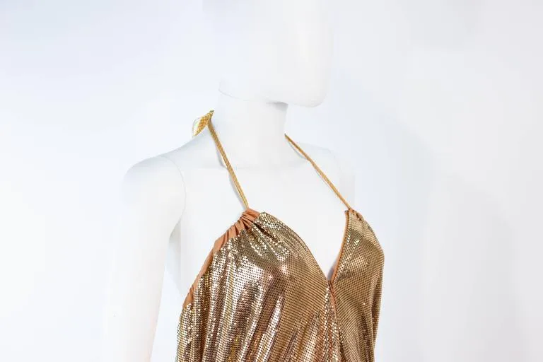 WHITING & DAVIS Gold Mesh Dress or Skirt with Tassel
