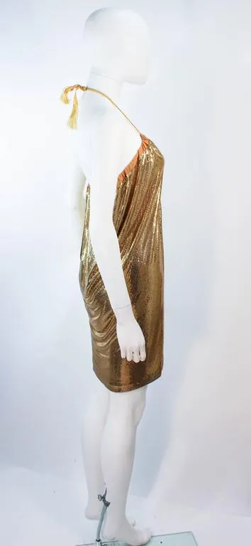 WHITING & DAVIS Gold Mesh Dress or Skirt with Tassel