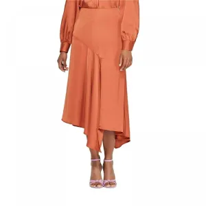 Who What Wear Women's Seamed Asymmetrical Hem Midi Slip Skirt