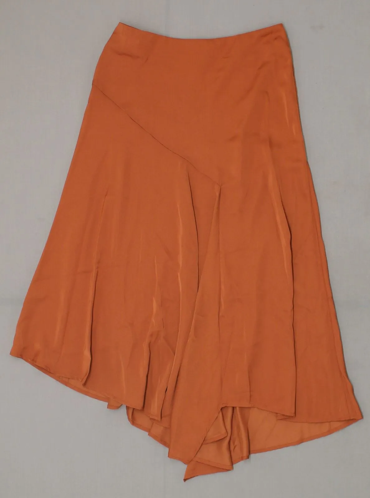 Who What Wear Women's Seamed Asymmetrical Hem Midi Slip Skirt