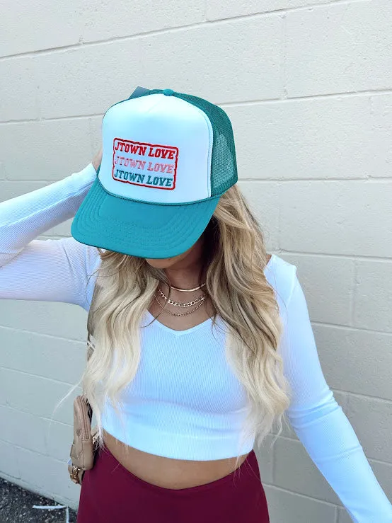 Wide V-Neck Crop LS