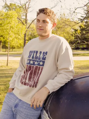 Willie Nelson Stars Sand Thrifted Sweatshirt