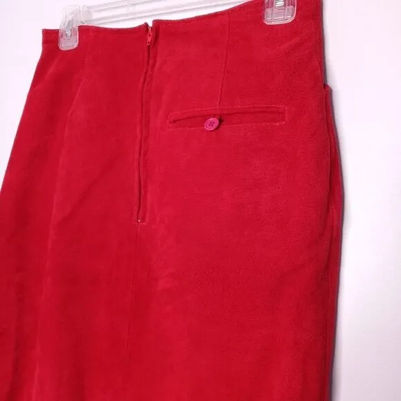 Wilson Leather Red Pencil skirt size 8