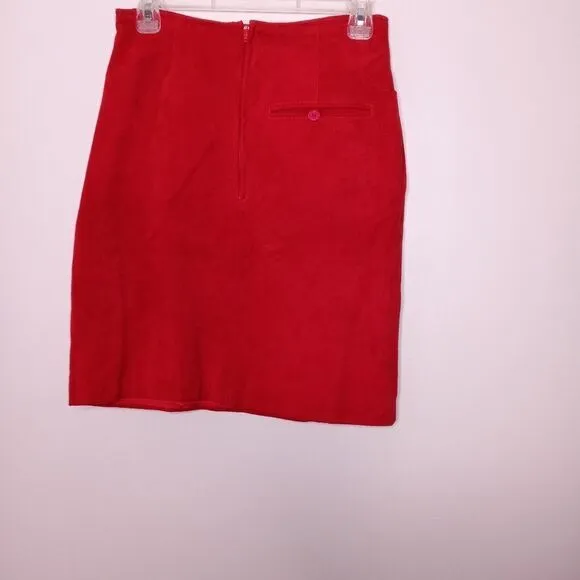 Wilson Leather Red Pencil skirt size 8