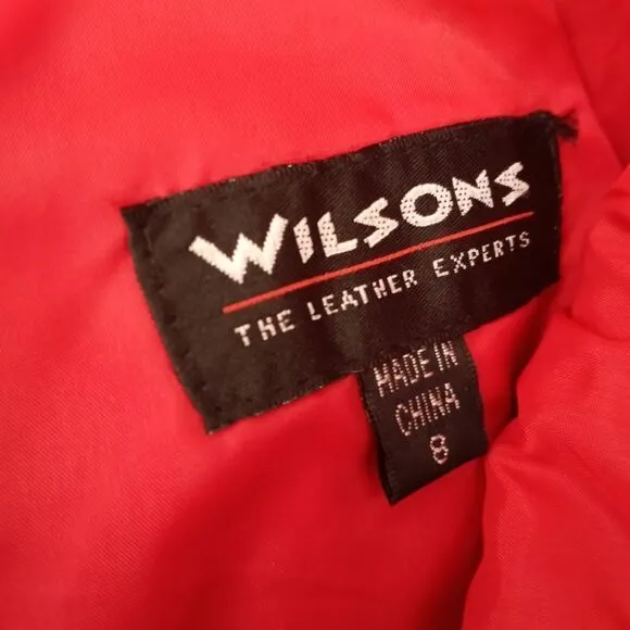Wilson Leather Red Pencil skirt size 8