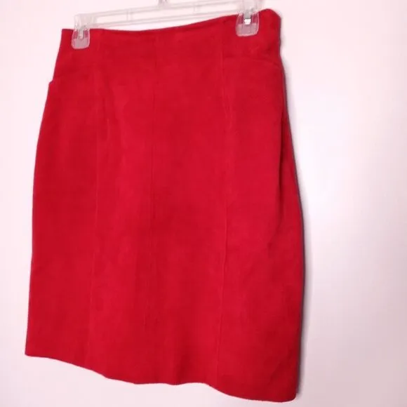 Wilson Leather Red Pencil skirt size 8