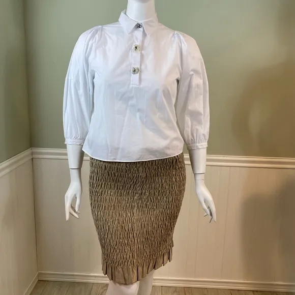 Wilsons Leather Maxima Smocked Suede Skirt or Top