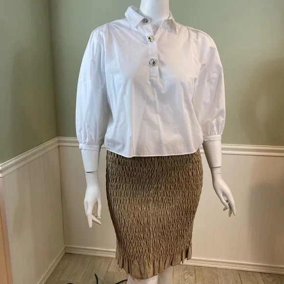 Wilsons Leather Maxima Smocked Suede Skirt or Top