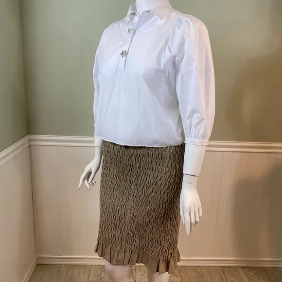 Wilsons Leather Maxima Smocked Suede Skirt or Top