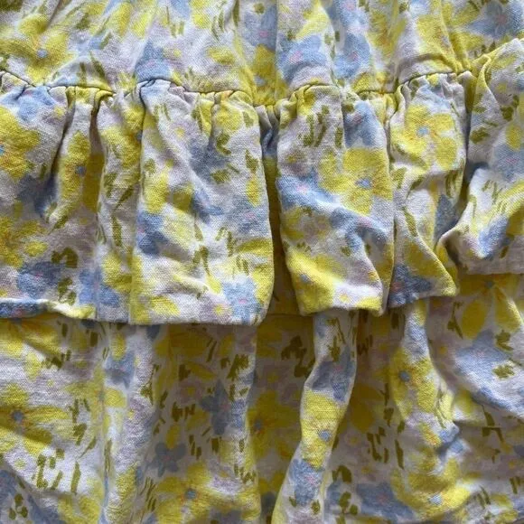 Women's Gianni Bini Yellow Floral 2 Piece Skirt Set