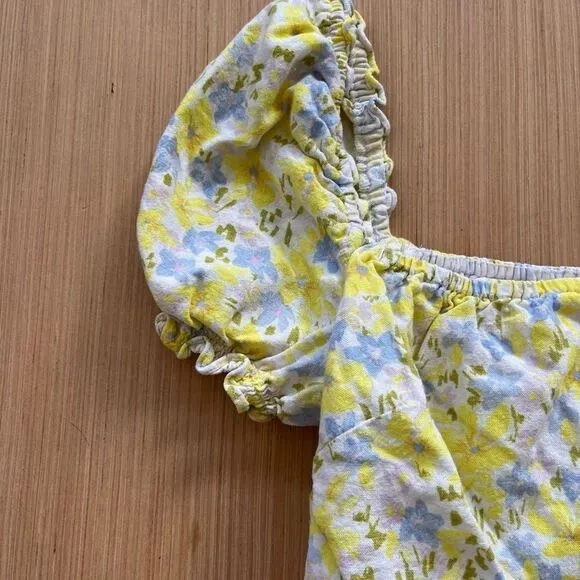 Women's Gianni Bini Yellow Floral 2 Piece Skirt Set