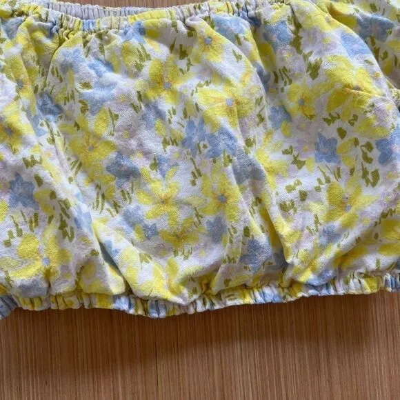 Women's Gianni Bini Yellow Floral 2 Piece Skirt Set