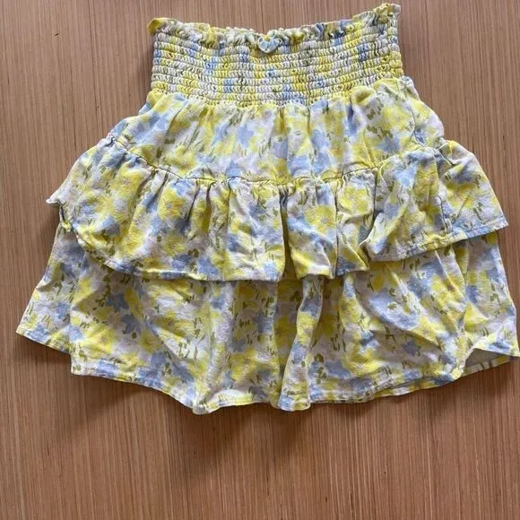 Women's Gianni Bini Yellow Floral 2 Piece Skirt Set