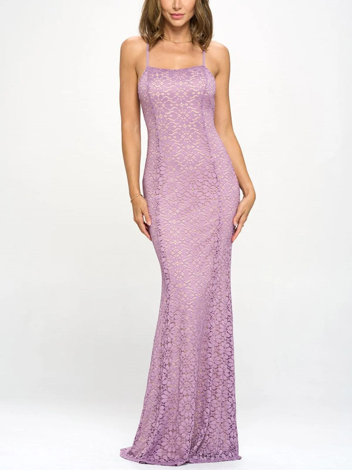 WOMEN'S SLEEVELESS OPEN BACK BODYCON MAXI DRESS