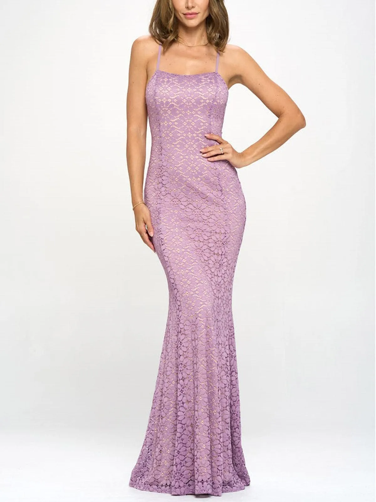 WOMEN'S SLEEVELESS OPEN BACK BODYCON MAXI DRESS