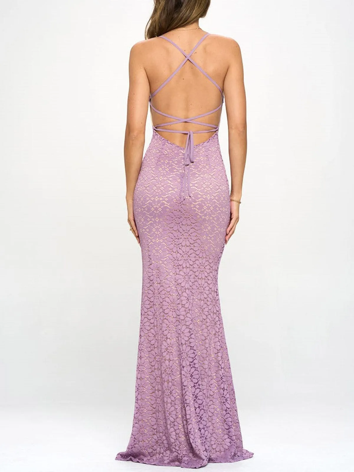WOMEN'S SLEEVELESS OPEN BACK BODYCON MAXI DRESS