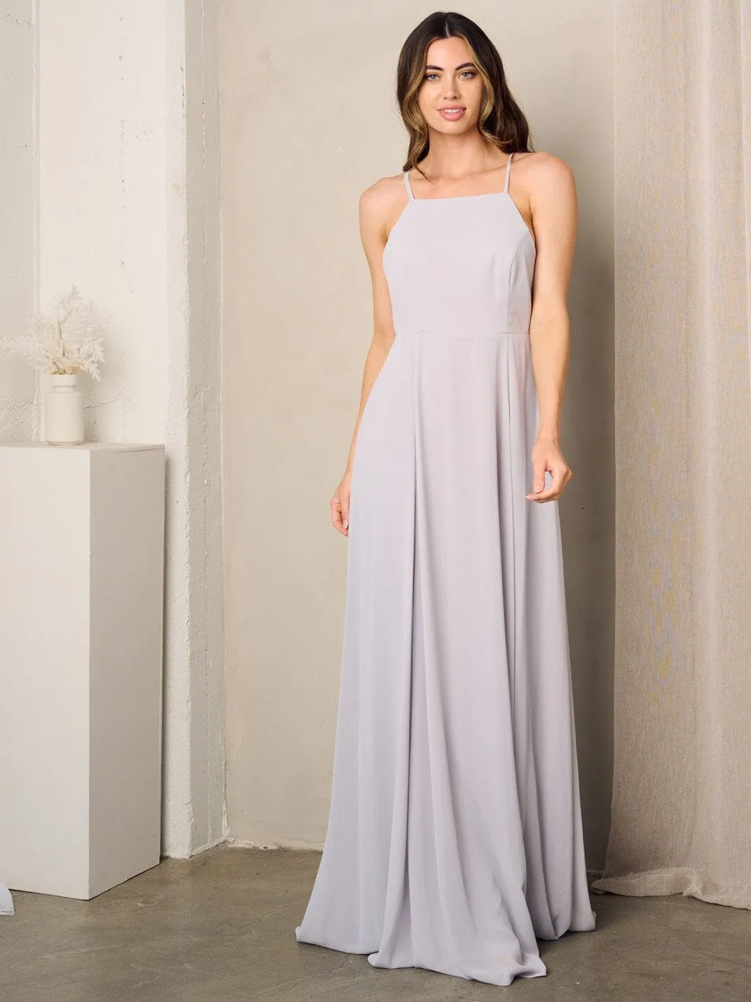 WOMEN'S SLEEVELESS OPEN BACK MAXI DRESS