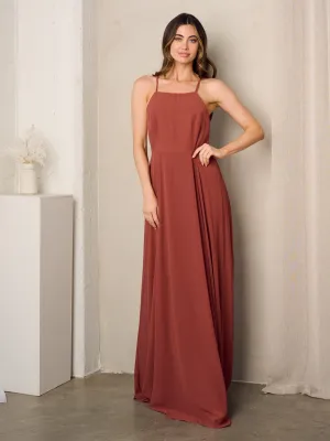 WOMEN'S SLEEVELESS OPEN BACK MAXI DRESS